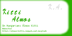 kitti almos business card